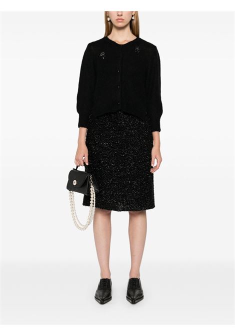 Black crystal-embellished cardigan Simone Rocha - women SIMONE ROCHA | MIMK2TB0657BLKJT